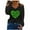 z2 Black, variant on Guluxicc Womens St. Patrick's Day Shirts Casual Off Shoulder Long Sleeve Clover Graphic Tees Shamrock Printed Tunic Tops, S