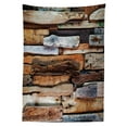 thumbnail image 3 of Ambesonne Vintage Tablecloth Rectangular Table Cover, Knotty Planks Vintage, 60"x84", Brown, 3 of 4