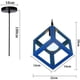 thumbnail image 5 of Lámpara colgante moderna con forma de cubo, lámpara de techo de metal de estilo geométrico, lámpara de techo E27 para dormitorio, sala de estar, restaurante, 16 cm, azul, 5 of 5