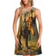 thumbnail image 1 of Disketp Realistic Style Forest Dinosaur para Vestido sin Mangas para Mujeres, Vestidos de Verano para Mujeres, Casual y Holgado para la Playa, 1 of 7