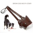 thumbnail image 3 of anti- ajustable Boca de perro de material cuero Seguro portátil - color L Marrón L Yinane Bozal para perros, 3 of 7