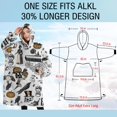 thumbnail image 4 of Oversized Wearable Blanket Hoodie,Halloween Pattern Sherpa Blanket Hoodie with Super Pockets,Super Warm Fuzzy Pullover for Women & Men, 4 of 6