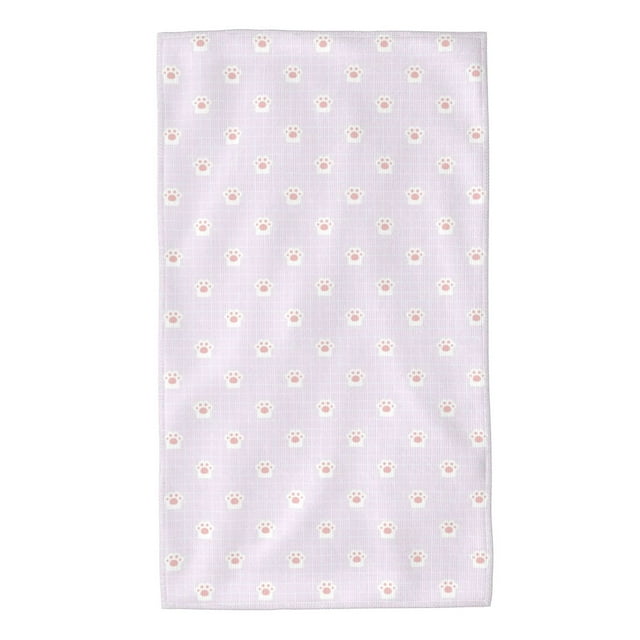 Fotbe Kawaii Cat Paw Pattern Premium Towels , (27.5x16in) Lightweight and Highly Absorbent Quick Drying Microfiber Towel, Perfect for Daily Use