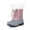 style 2, variant on NIPAXO Kids Snow Boots Waterproof Winter Boots Grey Rubber Shell White Faux Fur Collar Classic Lace-Up Winter Boots for Boys Girls
