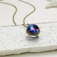 thumbnail image 3 of Glow In The Dark Galaxy System Double Sided Glass Dome Planet Necklace Pendant, 3 of 5