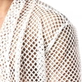 thumbnail image 5 of Manxivoo Long Cardigan Style Male Sex Hollowed Out Long Cardigan Mesh Street Breathable Long Sleeve Men Coats for Men White XXL, 5 of 7