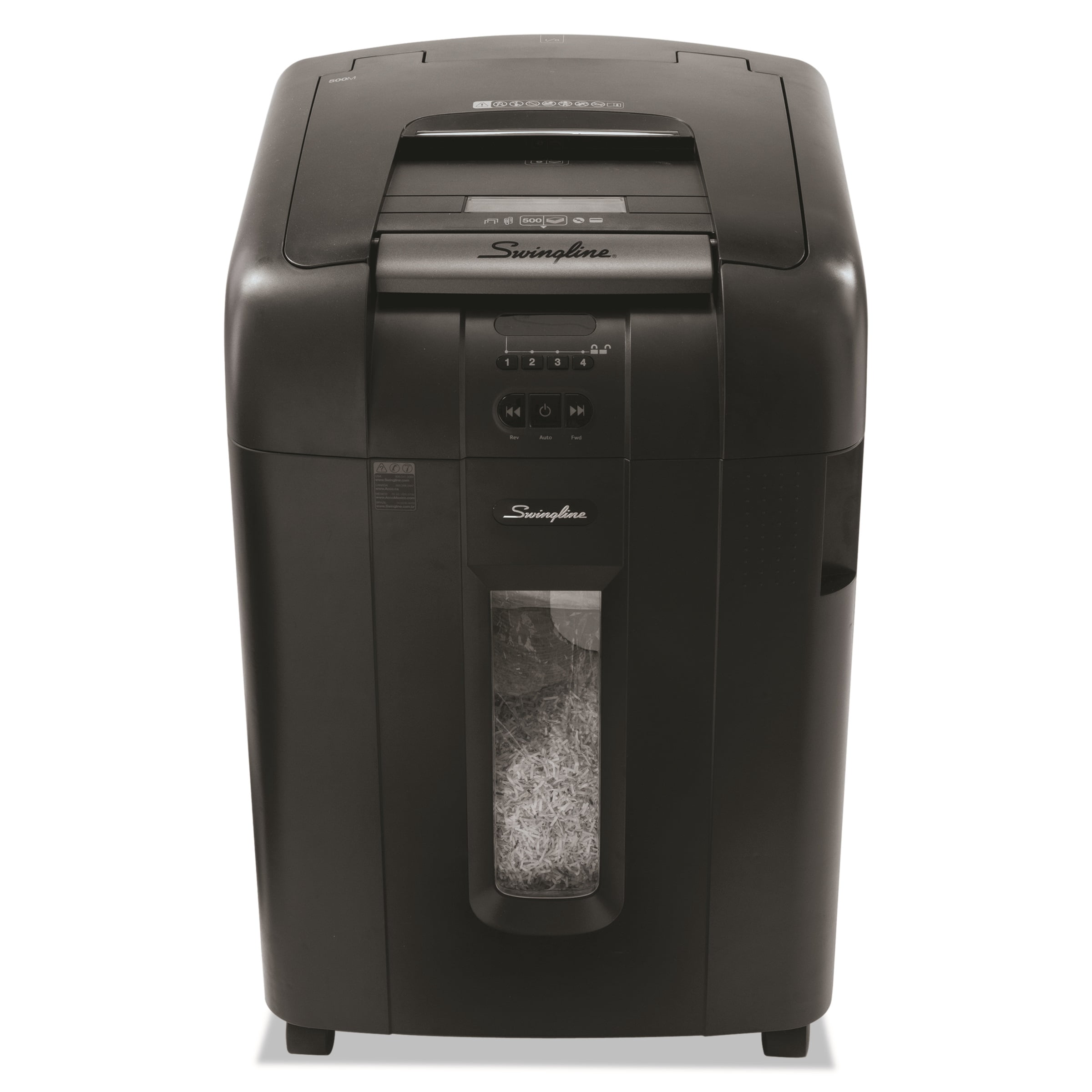 Swingline Stack-and-Shred 600M Auto Feed Micro-Cut Shredder, 600 Sheets