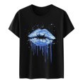 thumbnail image 4 of Birdeem T-Shirt Mode Femme Imprimé Col Rond Manches Courtes Blouse Ample, 4 of 12