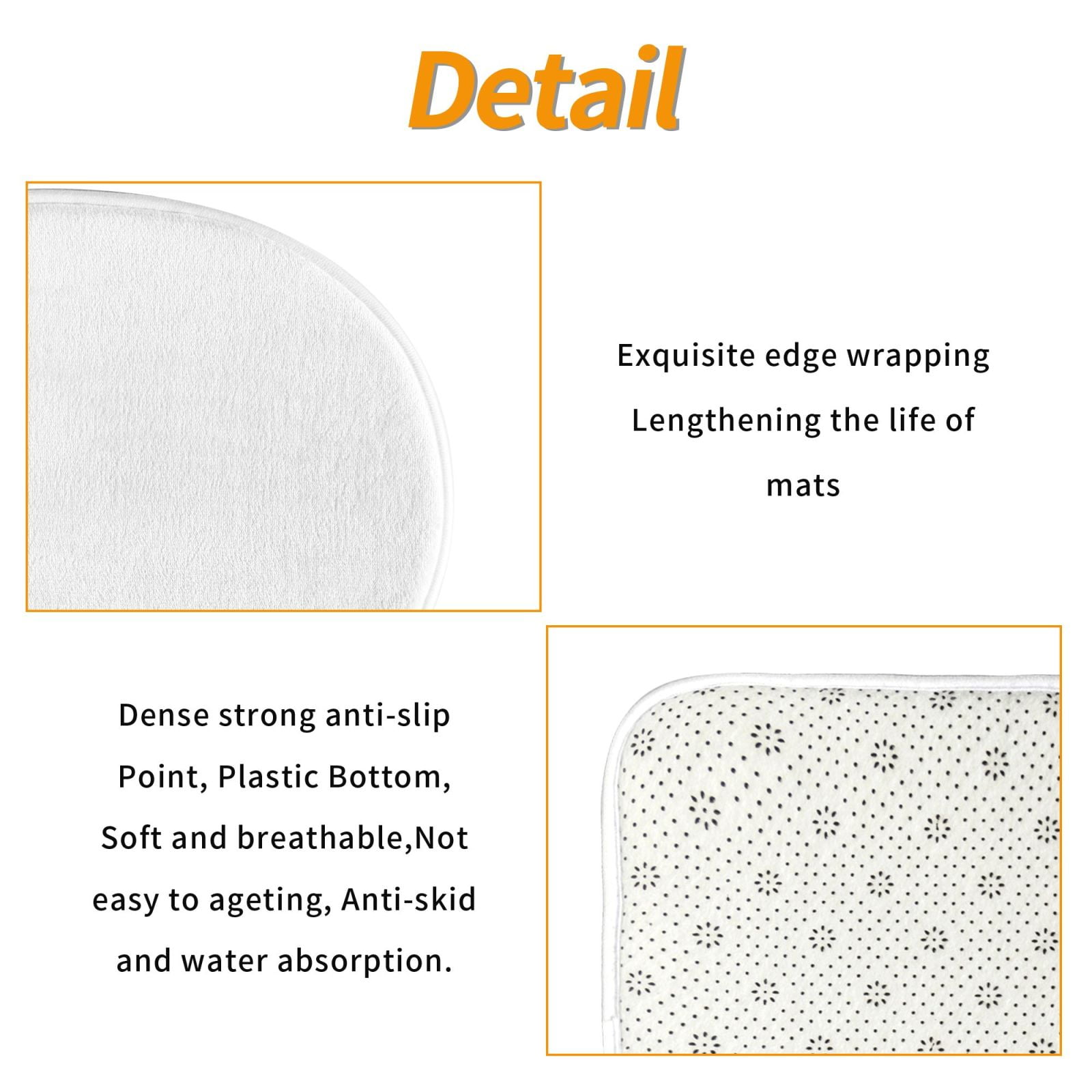 Bathroom Rugs Sets 3 Piece - Navy Blue Marble Absorbent Non Slip Bath Mats, U-Shape Toilet Lid Cover, Contour Mat, Soft Washable Shower Mats Bath Rug Mat for Bathroom Tub Toilet