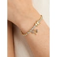 thumbnail image 6 of 18K Yellow Gold Plated Diamond Accent Dragonfly Charm Tennis Bracelet, 7.25", 6 of 11