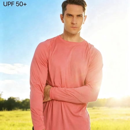 PAKUSISUP Men s Long Sleeve Fishing Shirts UPF 50+ | Quick-Dry Sun Protection Shirts (Lightweight 115% Polyester)