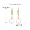 thumbnail image 2 of Estele Pendientes Colgantes De Perlas De Latón Y Zinc Chapados En Oro De 24 Quilates Con Cristal Austriaco Para Mujer, 2 of 5