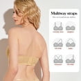 thumbnail image 5 of Deyllo Women's Push Up Strapless Bra Plus Size Lace Underwire Full Coverage Multiway Invisible Bras,Beige 38B, 5 of 6