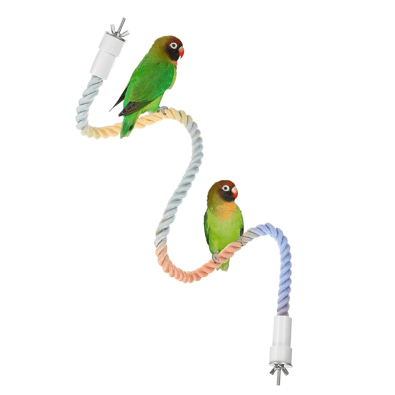 Rope Perches for Bird Cages, Rope Perch for Parrots, Cockatiels & Parakeets, Bird Cage Accessories