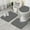 Dark Gray And, variant on Black White Checkerboard Checkered Pattern Bathroom Rugs Sets 3 Piece,Toilet Cover Set,Absorbent Non Slip Bathroom Mats Sets with U-Shaped Contour Rug Toilet Rug Set