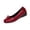 Wine, variant on Women's Classic Closed Round Toe Patent Leather Bow Block Heel Loafers - Retro Shallow Slip-On Low Heel Casual Office Dress Shoes Beige 5.5