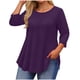 thumbnail image 1 of Plus Tamaño Suelto Ajuste Camisetas para las Mujeres Impresas 3/4 Manga Cuello Redondo Blusa Casual Verano, Más Tamaño de la Túnica de Manga Larga para las Mujeres, 1 of 6