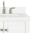 thumbnail image 6 of Ariel Cambridge 37 In. Right Offset Oval Sink Vanity With White Quartz Countertop In White, 6 of 10