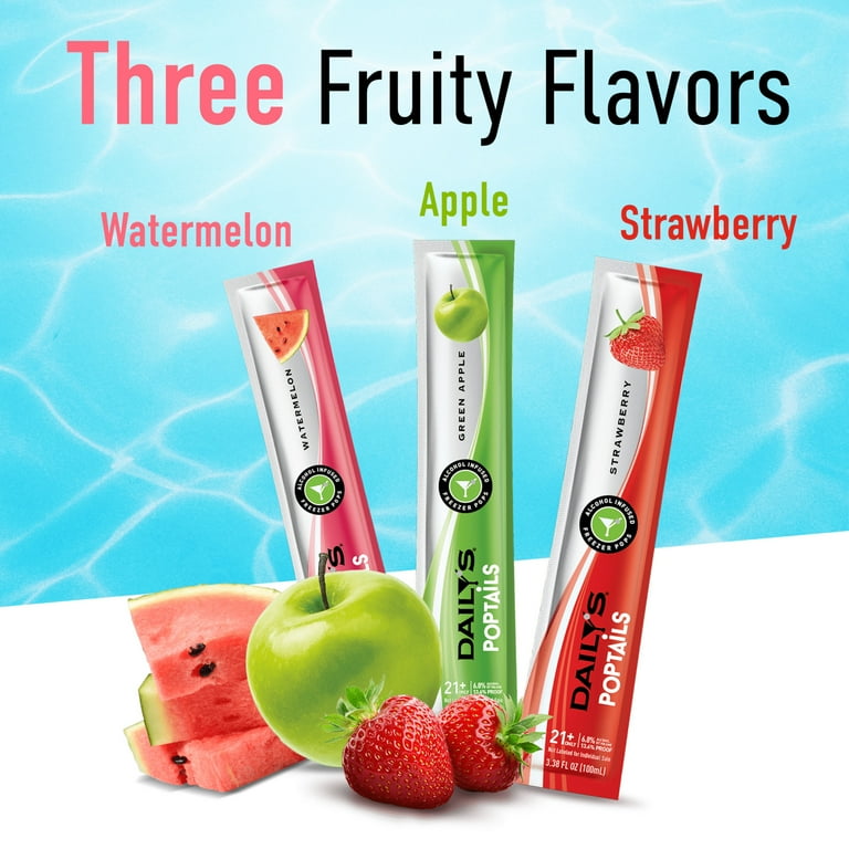 Daily's Poptails Alcohol Infused Freezer Pops Variety Pack