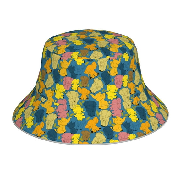 Balery Retro Boho Elephants Sun Hats for Men Women Bucket Hat UPF 50  Buckey Hat Boonie Hat Foldable UV Protection Hiking Beach Fishing Summer