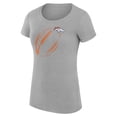 thumbnail image 2 of Women's G-III 4Her by Carl Banks  Heather Gray Denver Broncos Super-Slim Fit Lightweight Subtle Football T-Shirt, 2 of 3
