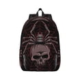 thumbnail image 2 of Rocae Spider with Skull for Durable Canvas Backpack Leisure Large Bag Travel Rucksack Multi-function Backpack Small, 2 of 8