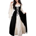 thumbnail image 1 of Disfraz Medieval Renacentista para Mujer, Cosplay Sobre Vestido Negro M, 1 of 8
