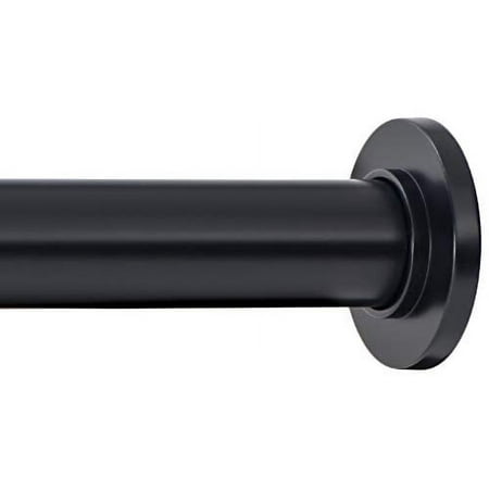 Ivilon Tension Curtain Rod - Spring Tension Rod for Windows or Shower, 36 to 54 Inch. Black