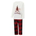 thumbnail image 3 of PaerPade Family Matching Christmas Pajamas Set Tree Letter Plaid Print Holiday Pajamas Sleepwear, 3 of 10