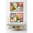 thumbnail image 6 of Kate and Laurel Sylvie Softly 1 and 2 Framed Canvas Wall Art Set by Mia Charro, 2 Piece 23x33 Gold, Modern Colorful Flower Illustration Art for Wall, 6 of 6