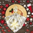 thumbnail image 3 of GZHJMY Chic Beautiful Christmas Golden Snowflakes Pattern Cloth Napkins, Set of 4 20 x 20 Inch Soft Polyester Dinner Napkin for Family Gatherings, Weddings, Parties, Holiday,White, 3 of 5