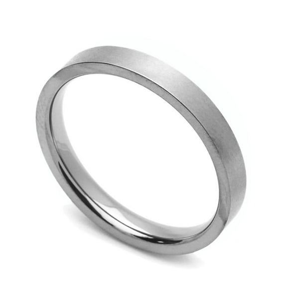 3MM Comfort Fit Titanium Wedding Band Classic Flat Ring (Size 5 to 12)