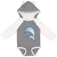 thumbnail image 3 of Inktastic Dolphin-itely the Cutest Boys or Girls Long Sleeve Baby Bodysuit, 3 of 5