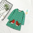 thumbnail image 5 of Tdoqot Toddler Girls Dresses- Cute Tshirt Dress Casual Long Sleeve Cotton Spring Clothes Green Size 5T, 5 of 7