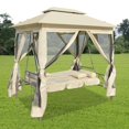 thumbnail image 1 of Porch Swing Inlife Convertible Bench Swing in Garden and Patio Cream White, 1 of 8
