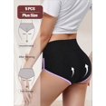 thumbnail image 3 of 5 Pack Plus Size Womens High-Waist Panties Multicolor Comfort Fit, 3 of 6