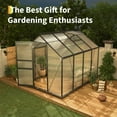 thumbnail image 2 of 6×8FT Polycarbonate Greenhouse for Outdoors, Large Walk in Green House Kit and Winter Garden Planting, Enhanced Aluminum Green Houses for Outside to Protect Vegetables or Plants, 2 of 8