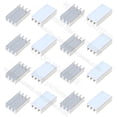 thumbnail image 5 of 20x11x5mm Without or With Thermal Tape Silver Heatsinks Aluminum Cooler Radiator Cooling Silver With Pad 20pcs, 5 of 5