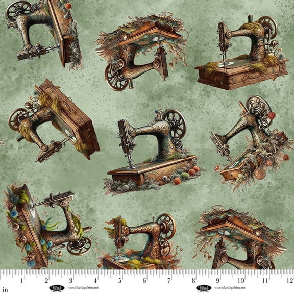 Forget Me Not Sewing Machines Cotton Fabric (1 yard)