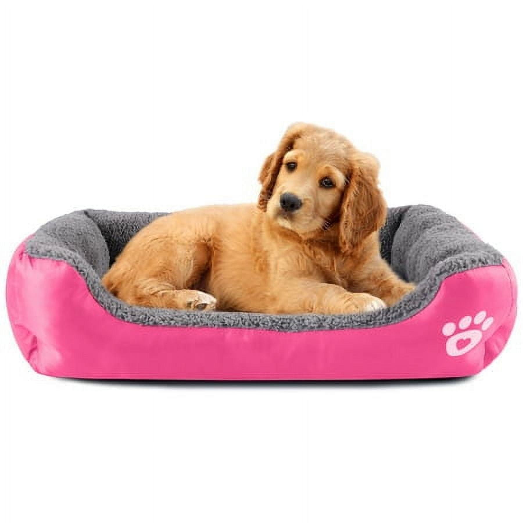 ZQB Dog Bed for Medium and Large Dogs Washable Comfortable Pet Beds, Pink, XL-Medium