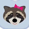 thumbnail image 4 of Inktastic Raccoon Girl Animal Girls Baby Bib, 4 of 4