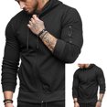 thumbnail image 4 of Sudadera con Cremallera Completa para Hombre Sudadera Informal con Estilo para Hombre Sudadera de Manga Larga con Bolsillos Grandes para Fitness Negro L, 4 of 8