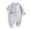 Blue, variant on Coerni New Born Baby Cotton Outfits Romper Cute Star Jumpsuit Long Sleeve Button Down Bodysuit Overalls Plain Baggy Footless Onesie