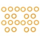 thumbnail image 3 of 20pcs devanadera de la bobina anillo de goma flexible elástico portátil anillo devanadera de la bobina para el reemplazo amarillo, 3 of 8