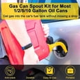 thumbnail image 4 of Gas Can Spout Replacement, Gas Can Nozzle, (6PC Kit-Yellow) Flexible Pour Nozzle Suitable for Most 1/2/5/10 Gal Oil Cans, 4 of 5