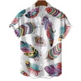 thumbnail image 2 of Camisetas con gráficos de plumas de pájaro para hombres, ropa con estampado 3D, camisas hawaianas de playa, camisetas de manga corta Y2k, ropa vintage, blusa con solapa, 2 of 5