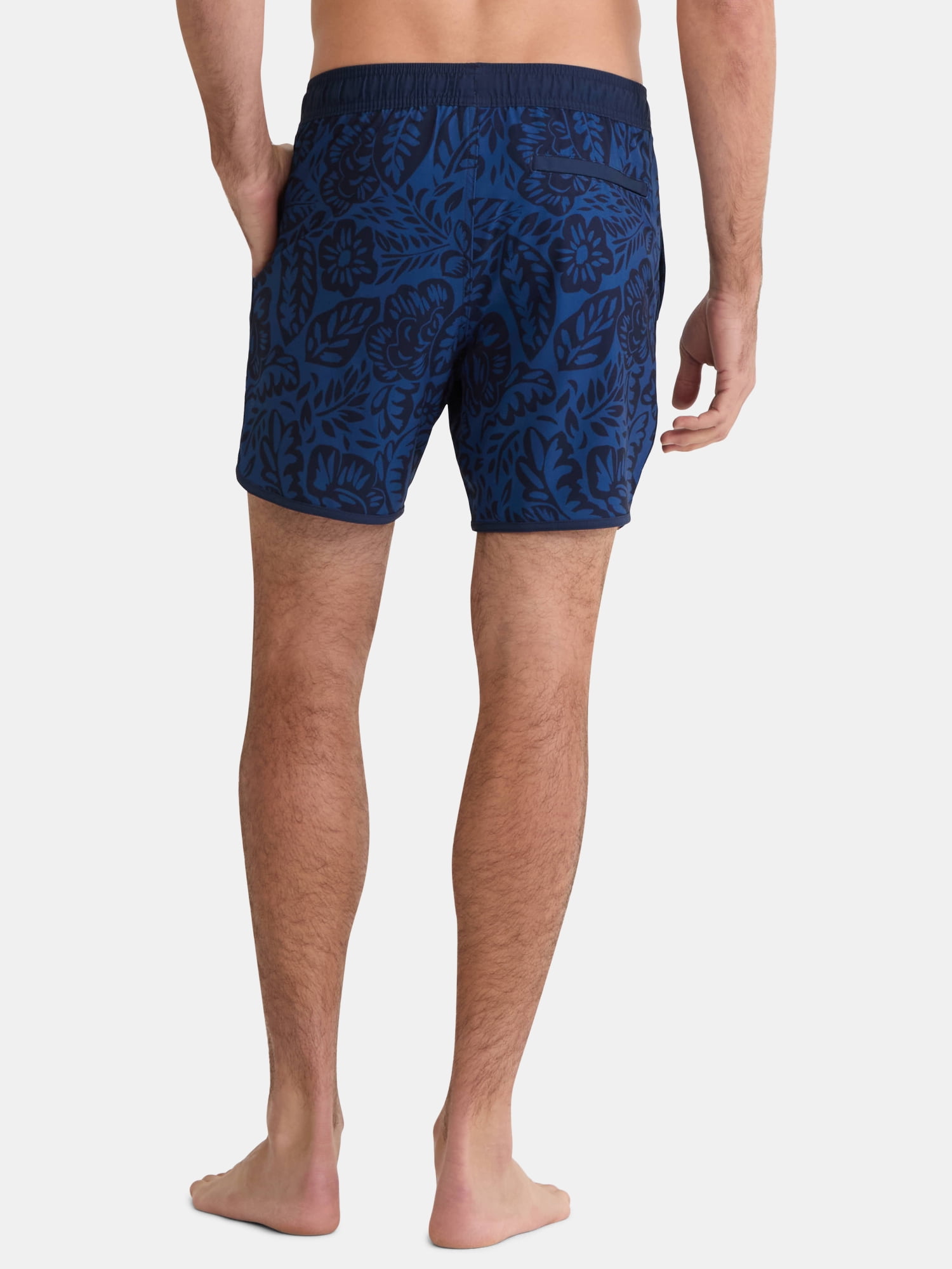 George Men's & Big Men's Dolphin Hem Swim Trunks, 7" Inseam, Size XS-3XL