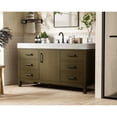 thumbnail image 3 of Elegant Kitchen and Bath 60 inch Single Bathroom Vanity In Chestnut Brown, 3 of 10