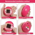 thumbnail image 4 of Bolsa de almacenamiento portátil de dibujos animados + funda de silicona para Tamagotchi Pix (Rose Red), 4 of 9