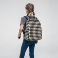 thumbnail image 5 of Honeii Black Plaid Heart Print Lightweight Backpacks,Carry on Backpack,Durable Backpack for School, Work & Travel, 5 of 7